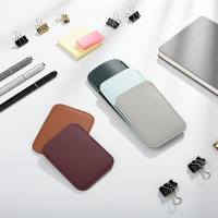 Étui pour ordinateur portable en cuir PU portable, étui pour souris, protection compacte, rangement pour écouteurs, accessoires informatiques, housse de protection