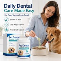 Poudre enzymatique nettoyante dentaire pour chiens avec probiotiques, contrôle avancé de la plaque et du tartre pour animaux de compagnie, sans brossage, pot de 100g