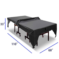 BEELAND Heavy Duty 210D Oxford Noir Couverture De Table De Ping-pong Intérieur Extérieur Étanche Tennis De Table Couvre