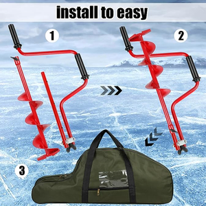 7 Polegadas Lâmina Mão <span class=keywords><strong>Auger</strong></span> Ajustável Manual Pesca <span class=keywords><strong>Ice</strong></span> <span class=keywords><strong>Auger</strong></span> com lâminas planas duplas China Wholesale Factory - Product Image 6