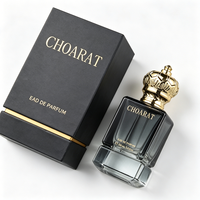 Emballage de flacon de parfum vide carré noir de conception unique de qualité supérieure personnalisé 30ml 50ml 100ml Flacon de parfum en verre de luxe avec boîte