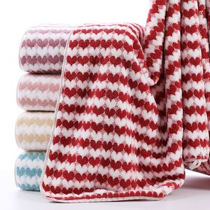 Grande serviette de bain en polaire corail, séchage rapide, douce, absorbante, pour la maison, supermarché, cadeau, amour, mère, bébé, vente en gros, couleur unie, adulte - Product Image 1