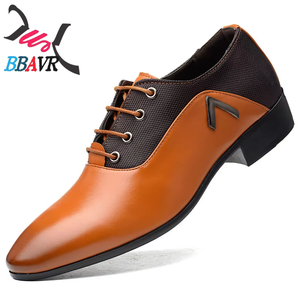 Zapatos Formales de Negocios para Hombre, Transpirables, con Absorción de Impactos, Casuales de Verano, con Punta en Pico, con Cordones, Suela de Goma, Talla Extra Grande - Product Image 1