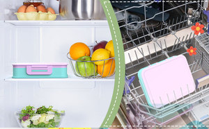 Aohea Easy Classic Design Rectangle Leak Proof Disposable 3 <b>Compartment</b> Container Plastic Bento <b>Box</b> - Product Image 6