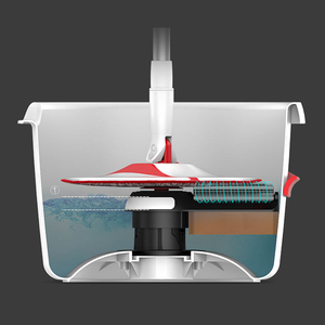 For 360 Rotating Mop Bucket Set Foldable Edge Head Baseboard Cleaning Self Wringing PP Bucket Iron Pole Extendable Handle - Product Image 3