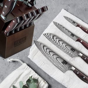 Ensemble de <span class=keywords><strong>couteaux</strong></span> de cuisine professionnels en acier japonais Damas <span class=keywords><strong>SHAN</strong></span> <span class=keywords><strong>ZU</strong></span>, 16 pièces - Product Image 6