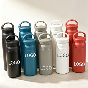 <b>300ml</b> 500ml Handle Element Vacuum <b>Water</b> <b>Bottle</b> 304 Liner 201 Outer Shell Portable Stainless Steel Tumbler Custom Logo - Product Image 1