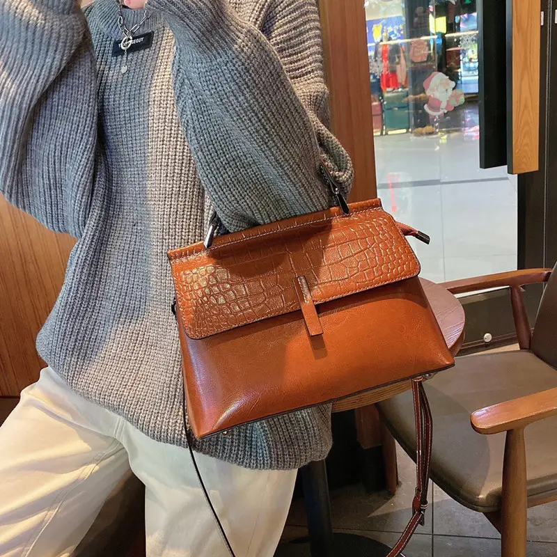 fashion crocodile pattern leather handbag high quality brand bags women luxury 2023 new arrival handbags
