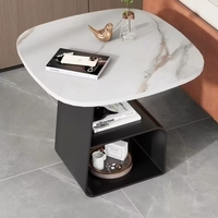 Table basse moderne en marbre et fer forgé, directement de l'usine, pour salon et villa