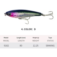 Leurre de pêche en acier inoxydable pour eaux profondes 80mm/122g, longue portée, pour petits poissons mandarins et crevettes, appât artificiel dur