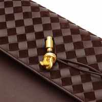 Tas Selempang Wanita Kulit Asli Motif Kartun Anyaman Kreatif Vintage Model Amplop