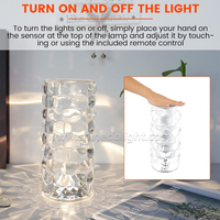 Veilleuse tactile contrôle atmosphère lampe Rgb couleur changeante Table lampe de bureau cristal coloré chambre bébé cadeau lampe de Table