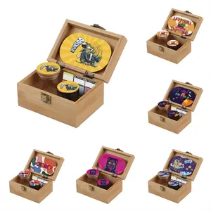Wholesale New Design Rolling Tray Smoking Accessories Kit Set With Wooden Bamboo Boxes