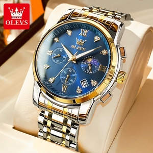 OELVS 2858 Reloj Deportivo Original para Hombre, Relojes de Lujo Personalizados, de Pulsera, Impermeable, de Moda Casual y de Cuarzo - Product Image 1