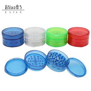 Broyeur à herbes Erliao 60 mm en acrylique, <span class=keywords><strong>pas</strong></span> <span class=keywords><strong>cher</strong></span>, logo OEM, plastique, 4 pièces, broyeur à herbes et à tabac personnalisé - Product Image 2