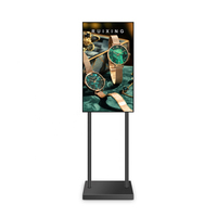 Écran vidéo numérique vertical publicitaire portable sur pied, 40 pouces, 4K, Android, mobile, pour intérieur, indice de protection IP65, pour ascenseur