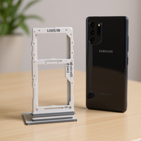 Pour Note 10 Plus, support de carte SIM et plateau de carte en plastique noir, accessoire de téléphone
