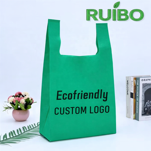 Tas Kain Non-Woven Custom dengan Potongan W/<span class=keywords><strong>M</strong></span>, Bagian Bawah Tanpa Sisi, Dapat Didaur Ulang, Hot Stamped untuk Pakaian dan Kaos Kaki, Penggunaan di Supermarket - Product Image 3