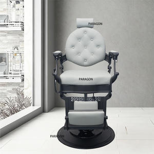 Silla de barbero <span class=keywords><strong>Lord</strong></span> Gold personalizada de primera calidad, fabricante de sillas de barbero de Metal de estilo real para <span class=keywords><strong>barber</strong></span>ías - Product Image 3