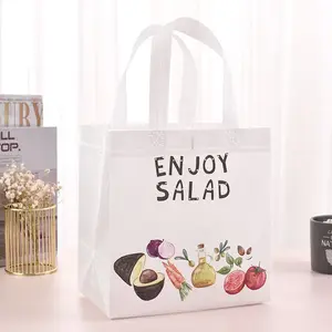 Custom Printed Recyclable Shopping Bag Large Promotional Polypropylene Non Woven Tote Grocery Bag