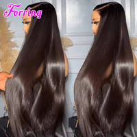 Wig Rambut Wanita Vietnam 100% Asli 13x4 Mewah 210% Super Double Drawn Wig Rambut Manusia Lurus Alami Berwarna Natural 5x5 Tanpa Lem