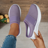 Nouvelles Chaussures Décontractées Mi-ouvertes Respirantes à Semelle Épaisse pour Femmes KJ 2026 – Confort et Style pour l'Extérieur (Vente en Gros Temu)