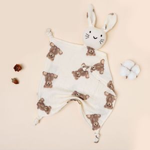 Nuevos Diseños de Ositos y Estrellas, Manta de Confort para Recién Nacidos, Linda Manta de Seguridad con Gato para Dormir, Toalla Relajante con Relleno - Product Image 6