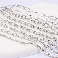 Mode En Acier Inoxydable Permanent Chaîne Rouleau Hypoallergénique Non Ternir Étanche Accessoires pour Collier Fabrication de Bijoux