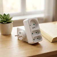 Adaptateur de prise EU 3 voies universel multi-pays pour diplomates, délégués, ambassadeurs, bureaux de consulat, suites de légations