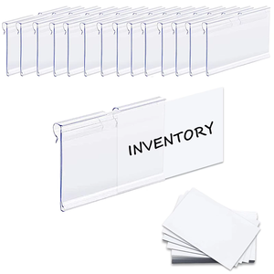 Porte-étiquette de prix d'étagère en plastique en gros porte-étiquette d'étagère en fil pour étagères métalliques Clips pour étagères de métro Clips pour étiquettes d'étagère - Product Image 2
