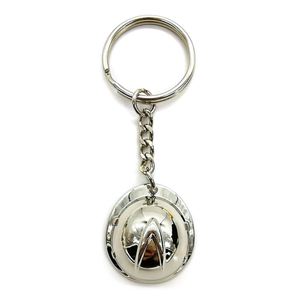 Polish Chrome Construction Helmet Designer <b>Custom</b> <b>Keychain</b> Logo Manufacturing - Product Image 1