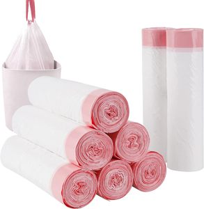 ถุงขยะแบบมีเชือกผูก ผลิตจากพลาสติก PE รีไซเคิลได้ เป็นมิตรต่อสิ่งแวดล้อม (แบบกำหนดเองได้) - Product Image 1