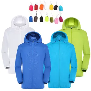 Faltbare wasserdichte hydrophobe Wind breaker Jacken UV-Proof Soft shell Sonnenschutz Angel mantel