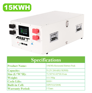 15kwh lityum pil 48v 280ah dikey ve istiflenebilir pil paketi kutuları raflar Bms Lifepo4 16s 48v derin döngüsü ab stok depo - Product Image 2