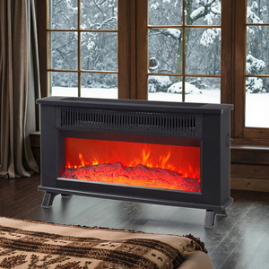 Chauffage d'appoint à flamme simulée 3D, radiateur électrique multi-niveaux avec télécommande, chauffage par tube à air chaud à sortie supérieure - Product Image 1