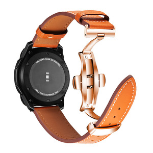 Correa De Reloj De cuero genuino De lujo, Correa De reloj inteligente De 20mm 22mm para <span class=keywords><strong>Samsung</strong></span> para Galaxy Watch3 <span class=keywords><strong>Band</strong></span>, relojes inteligentes - Product Image 5