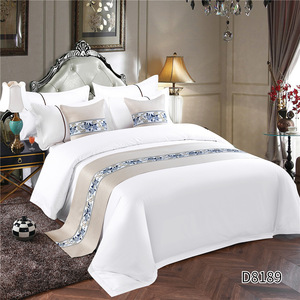 Nuovo arrivo luxury design <span class=keywords><strong>hotel</strong></span> textile 4 pezzi biancheria da letto in cotone tinta unita set lenzuola - Product Image 2