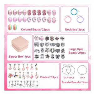 2025 New Trendy 76pcs Beaded <b>Bracelet</b> Set Gold Silver Stainless Steel <b>Adjustable</b> <b>Bracelet</b> Unique Charms for Jewelry Making Toys - Product Image 4