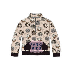 Pankai Factory Motif imprimé personnalisé Ultra doux et respirant bambou français éponge maman et moi quart <span class=keywords><strong>sweat</strong></span>-shirt <span class=keywords><strong>zippé</strong></span> - Product Image 4