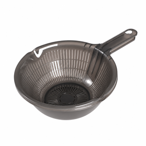 Panier égouttoir double couche en PP pour fruits et légumes avec poignée, passoire de cuisine transparente - Product Image 2