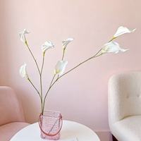 Bunga Calla Lily EVA Putih Grosir 60cm 75cm 7 Kepala Bunga Buatan Realistis Gantung untuk Dekorasi Pernikahan/Rumah/Hotel/Pesta (Banyak)