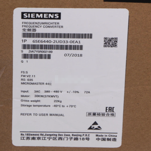 Convertidor de Frecuencia Nuevo 6SE6 440 <span class=keywords><strong>2UD33</strong></span> <span class=keywords><strong>0EA1</strong></span>, Control de Programación PLC <span class=keywords><strong>6SE6440</strong></span> <span class=keywords><strong>2UD33</strong></span> <span class=keywords><strong>0EA1</strong></span> Disponible en Stock - Product Image 1