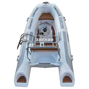 Couleur personnalisée 12ft profonde V <span class=keywords><strong>coque</strong></span> en fibre de verre gonflable canot d'aviron <span class=keywords><strong>bateau</strong></span> RIB avec échelle en forme de C en <span class=keywords><strong>acier</strong></span> inoxydable - Product Image 4