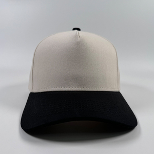 Casquette de baseball personnalisée <span class=keywords><strong>2</strong></span> tons en coton 5 panneaux casquettes de sport unisexe vierges beiges et colorées vente en gros de haut profil a Frame Snapback Hat - Product Image 2