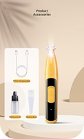 Tondeuse électrique rechargeable pour poils d'animaux avec lame élargie de 18 mm en ABS, lumière LED intégrée, exclusive