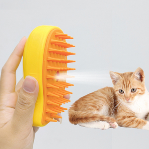 Recargable 3 en 1 gato perro mascota rociador de agua pelo de gato cepillo de vapor en forma de mango con esencia - Product Image 1