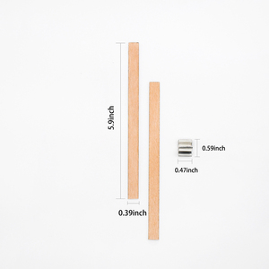 Prezzo all'ingrosso vendita calda senza fumo singola candela profumata stoppino in legno accessori per candele - Product Image 4