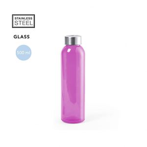 Bouteille d'eau en verre borosilicate de 500 ml de qualité supérieure, écologique, de qualité alimentaire, avec couvercle à vis, compatible lave-vaisselle, très vendue - Product Image 1