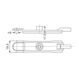 Unbroken in lega di zinco Chrome Door Transmission Driving Bolt Latch Lock Block per finestre e porte in alluminio - Product Image 2