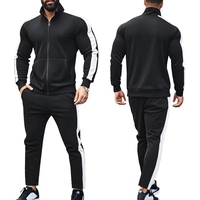Ensemble de survêtement décontracté pour homme de haute qualité, ensemble de jogging technique, ensemble de sport pour homme, survêtement 2 pièces avec poches zippées